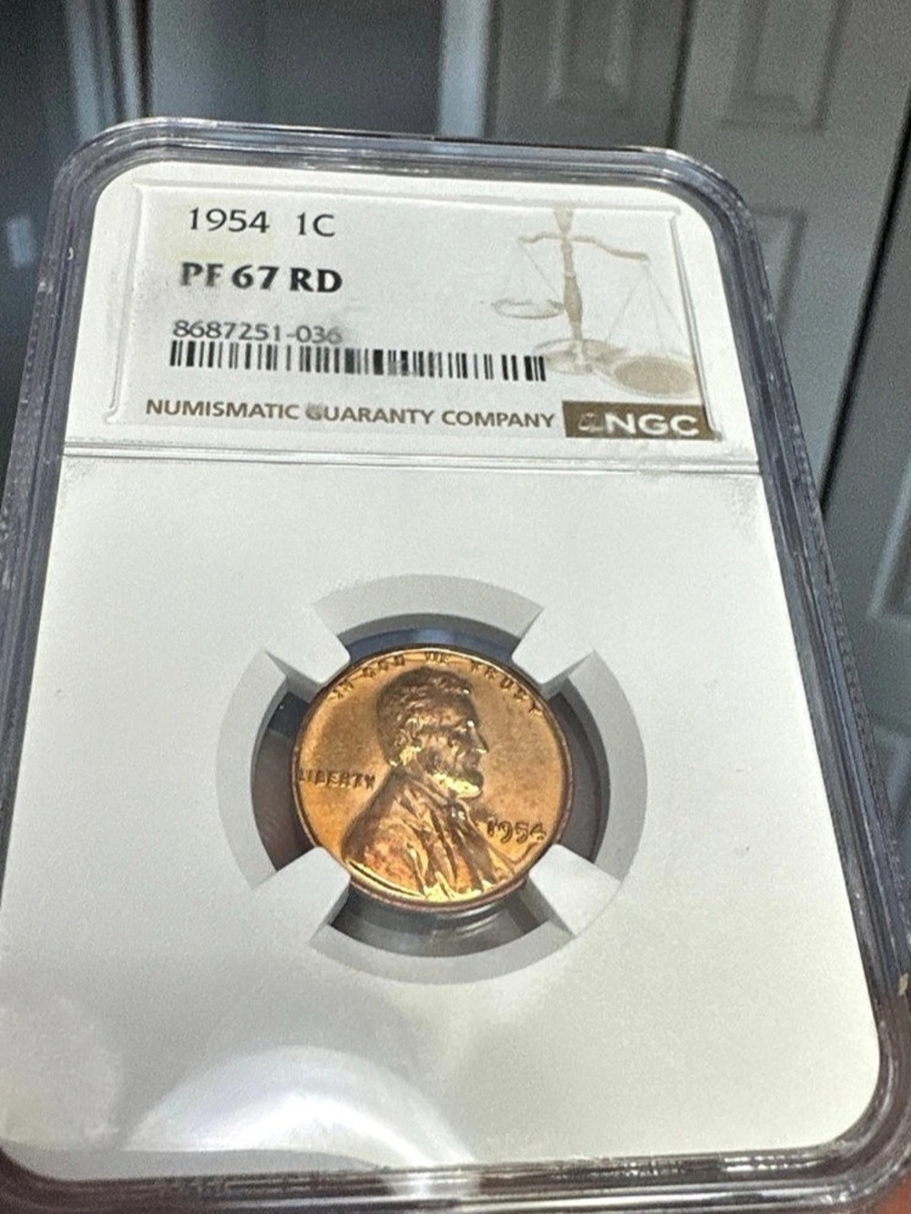 NGC 1954 1C PF 67 RD Lincoln Wheat Cent